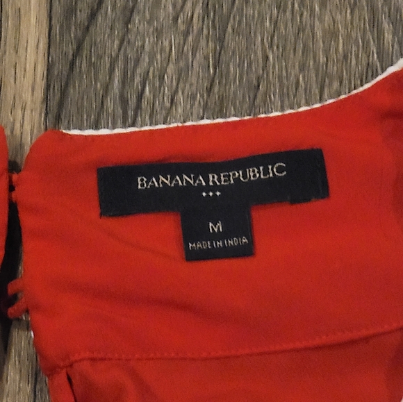 Bright red/orange dressy tank with beaded detail - Picture 3 of 8